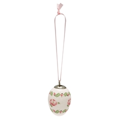 Decorative egg Lily petit white set of 2 ass hang